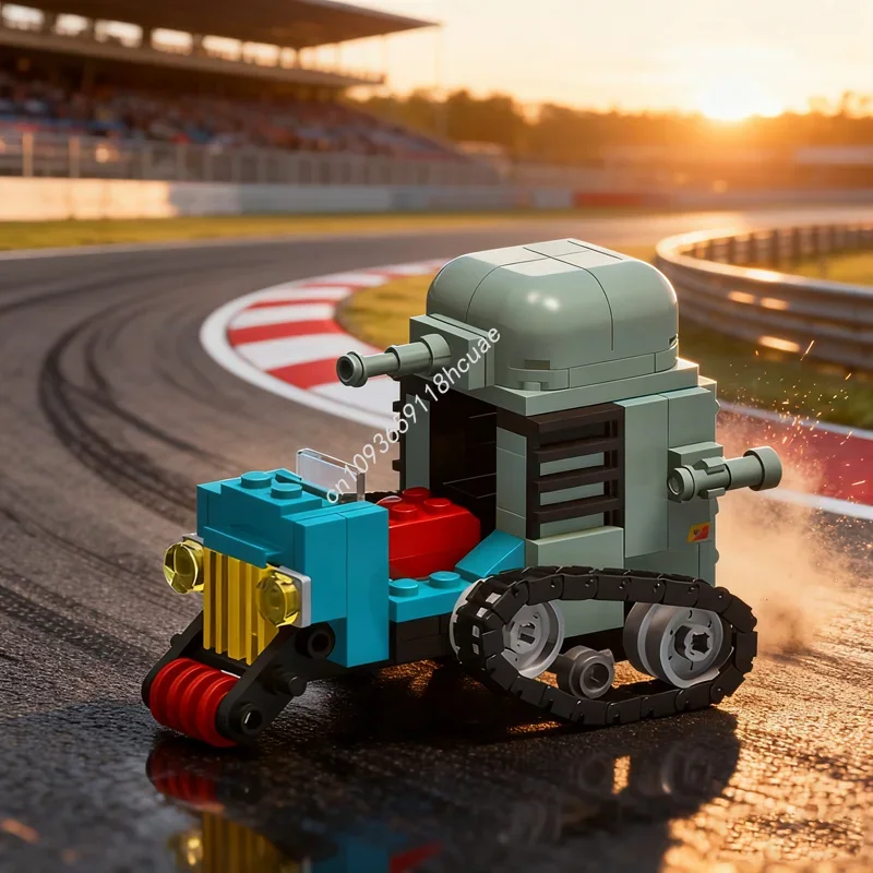 154pcs MOC Wacky Races Themed Soap Box 6 Carsed Model Building Christmas Gift Blocks Construction Assemble Toys DIY Brick Kids