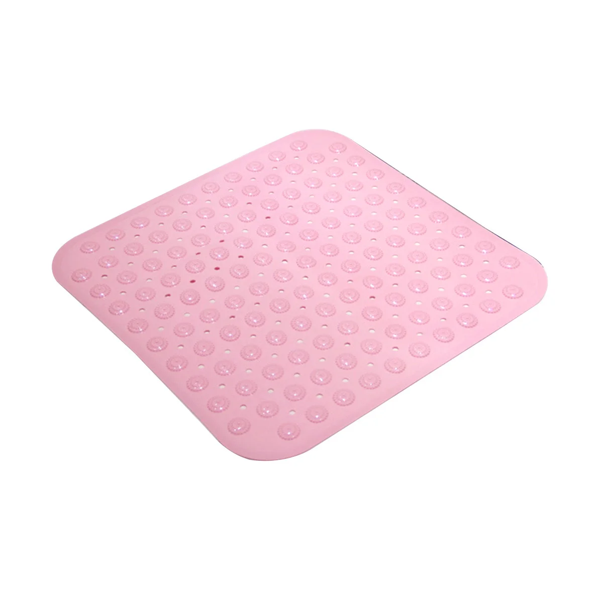 

48X48Cm Anti-Slip Bath Mat Tpr Rubber Non-Slip Floor Mat For Shower Bathtub Suction Cups Dots Texture Pvc Waterproof