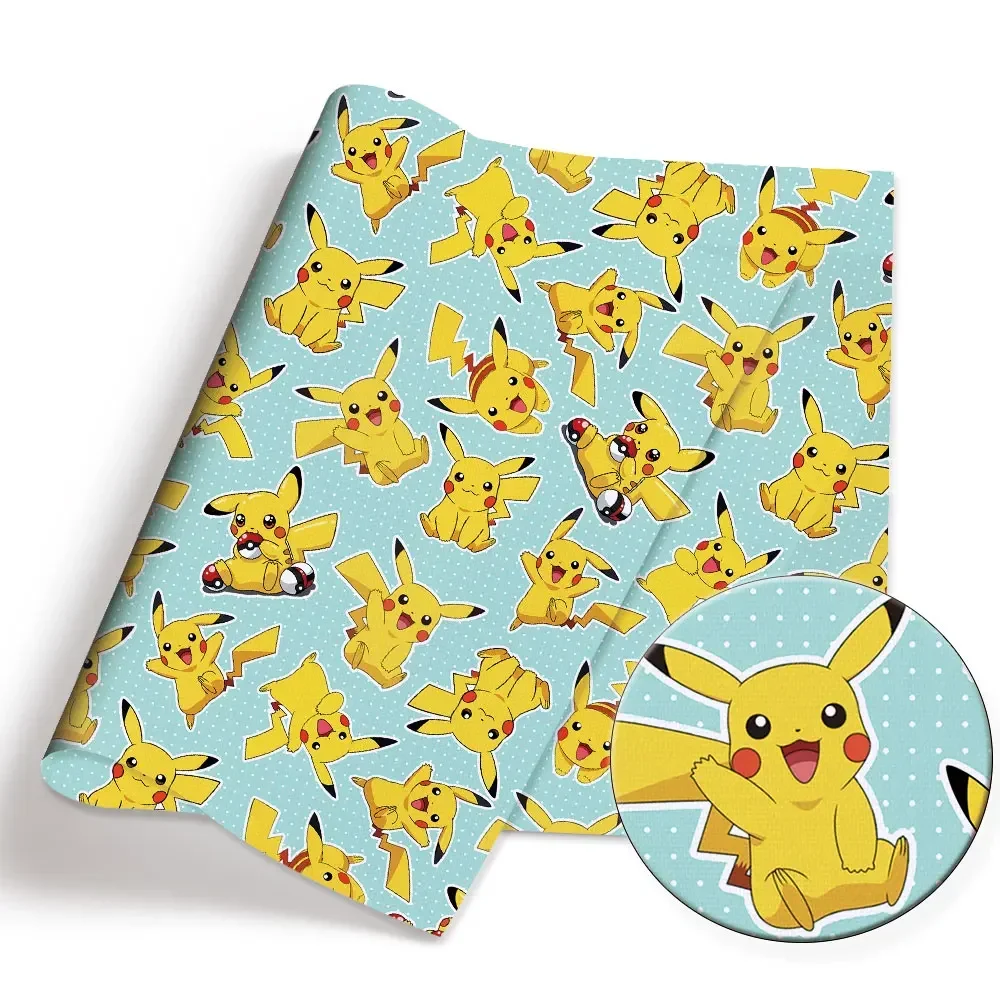 Pokemon การ์ตูน Fabric140*50 ซม.Handmade เย็บ Patchwork Quilting ชุดเด็กบ้านแผ่นพิมพ์ผ้าเย็บผ้าเด็ก