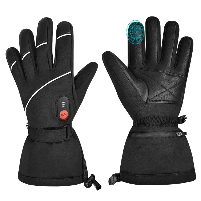 Men Warm Electric Battery Powered Sport Gloves Heated Ski Gloves for Climbing Skiing Snowboarding