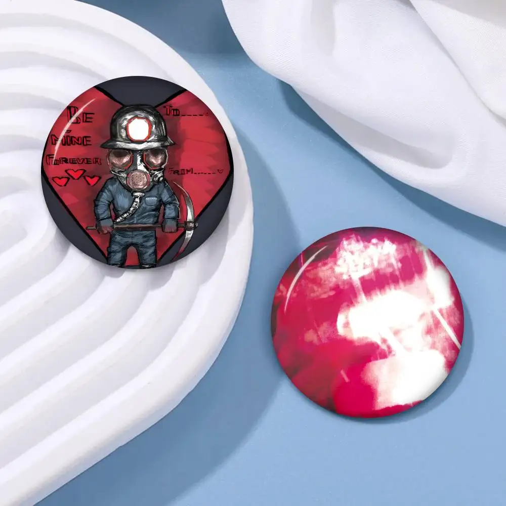 Shoegaze Band M-My B-Bloody V-Valentine  Soft Button Pin Funny Silly Gnarpy On A Skateboard Meme Badge Gamer Collection Gifts