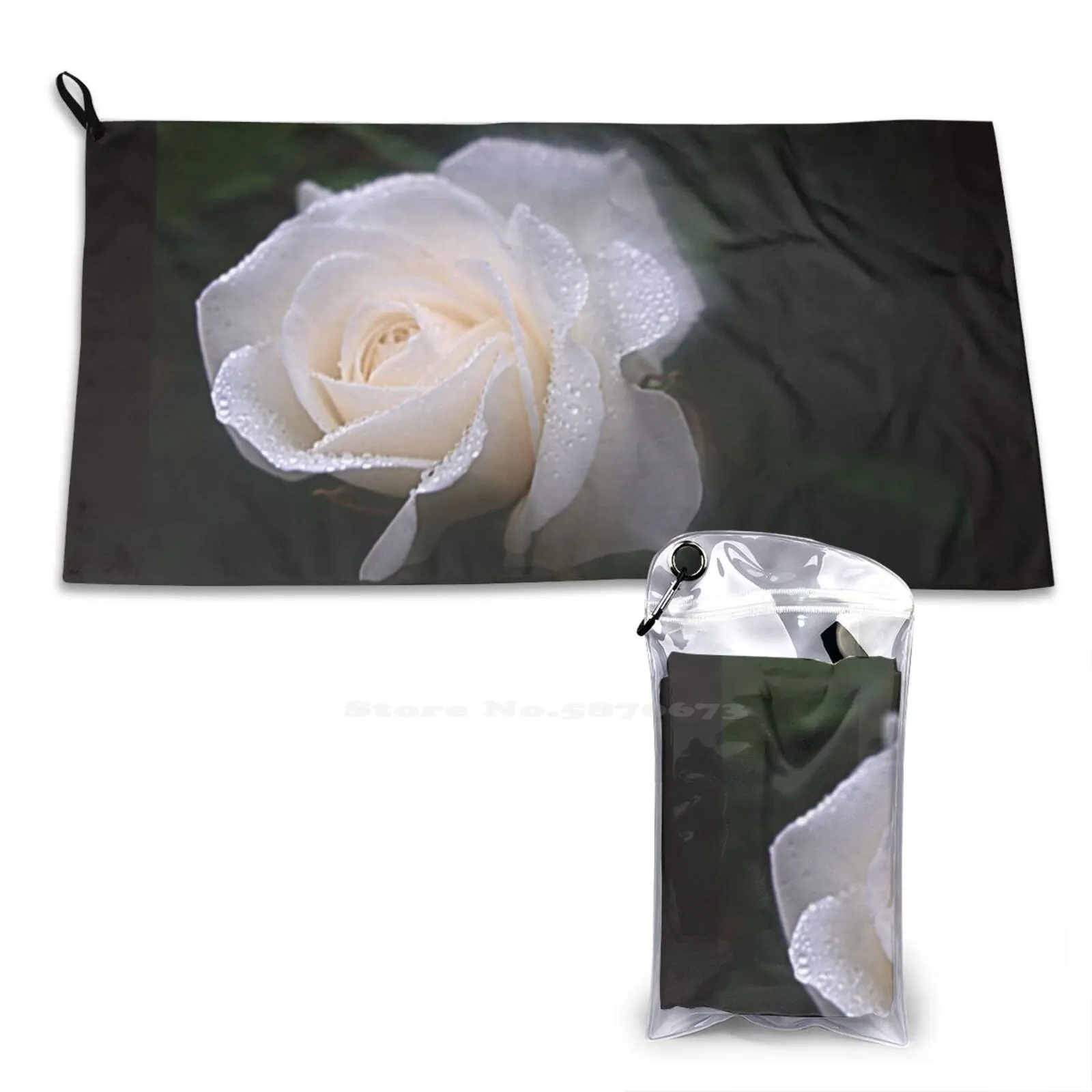 Vanilla Ice Soft Towel Quick Dry Beach Towel Hite Se Cream Rose Tablet Cases Covers Pretty Feminine Featured Work Roses White