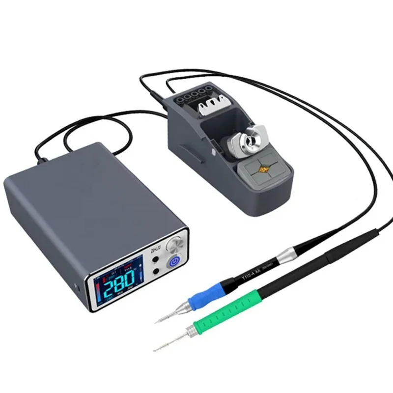 GTBL T3B Intelligent Soldering Station With Handle Welding Iron Tips Electric Set For SMD BGA Repair T3B-T115 US Plug