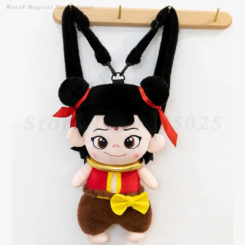 Nezha Birth of The Demon Child Backpack Cartoon Anime Peripherals Kids Boys Girls Double Shoulder Bag Holiday Gifts Accessories