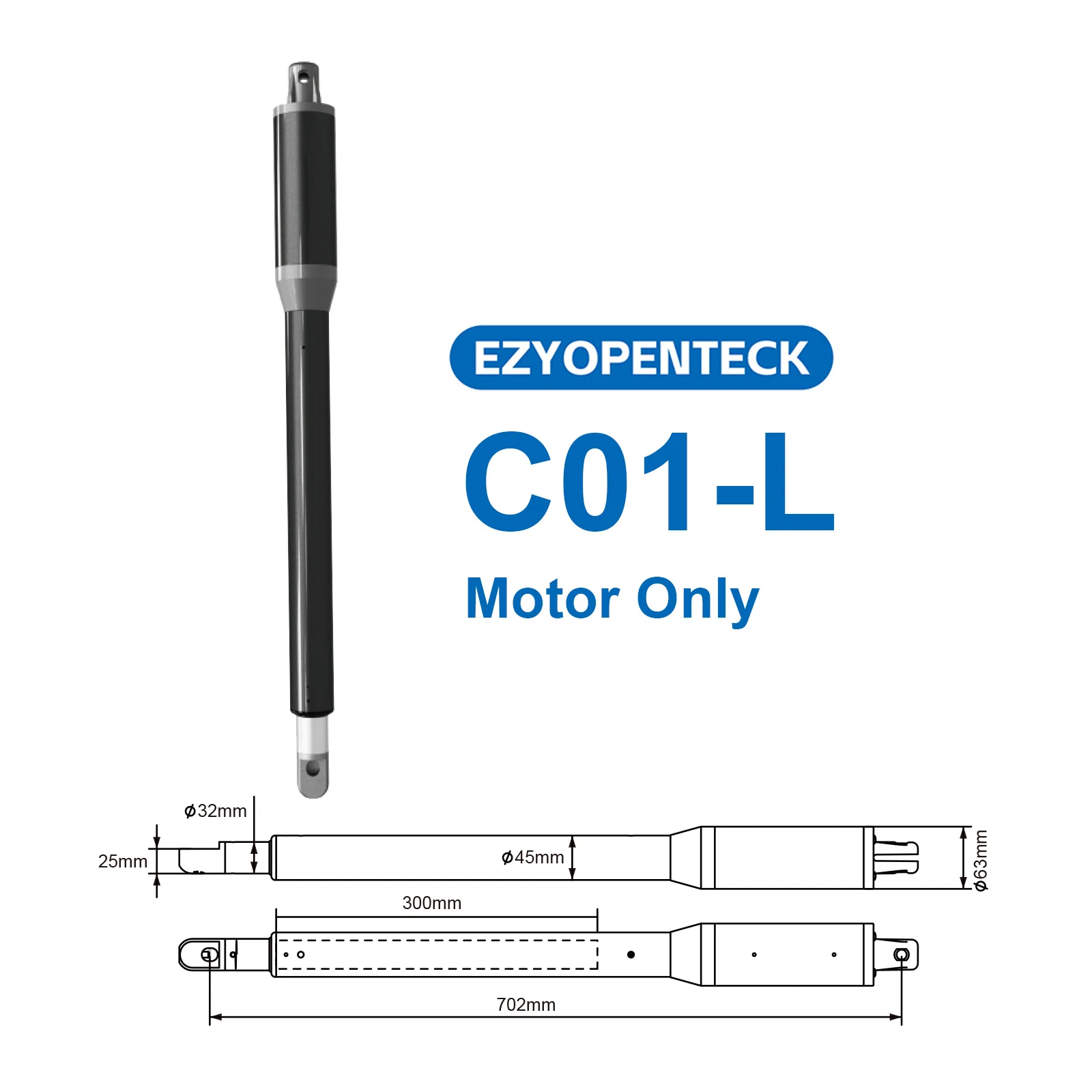 Ezyopenteck/Giant PKM-C01l C01 C022 Linear Turbine Elastic Boom Replacement Arm for Electric Swing Gate Opener