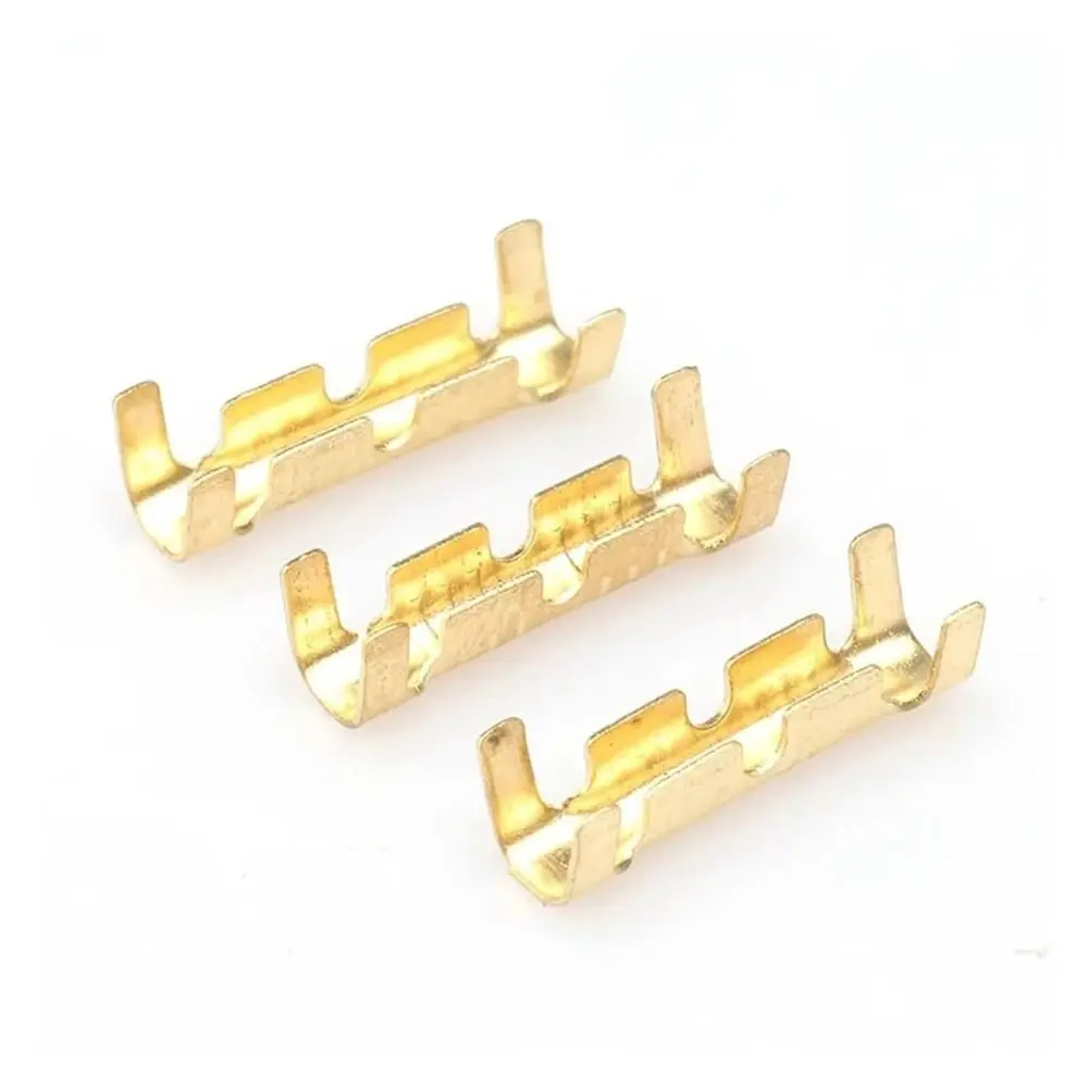 100Pcs New 453 U-shaped Terminal Small Tooth 0.5-1.5mm Wire Quick Connector Terminal Golden Durable Cable Connectors