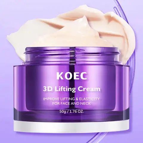 KOEC 3D Lifting Skin Care Set - 3D Face & Neck Lifting Cream, Ampoule & Cream Mist Enhance Elasticity Strengthen Skin Barrier