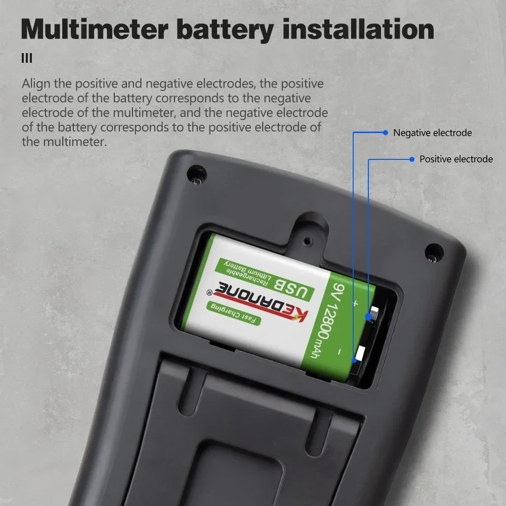 9V Battery 12800mAh Li-ion Rechargeable Battery Type-C Battery 9V USB Lithium For Multimeter Microphone Toy +USB Charging Cable