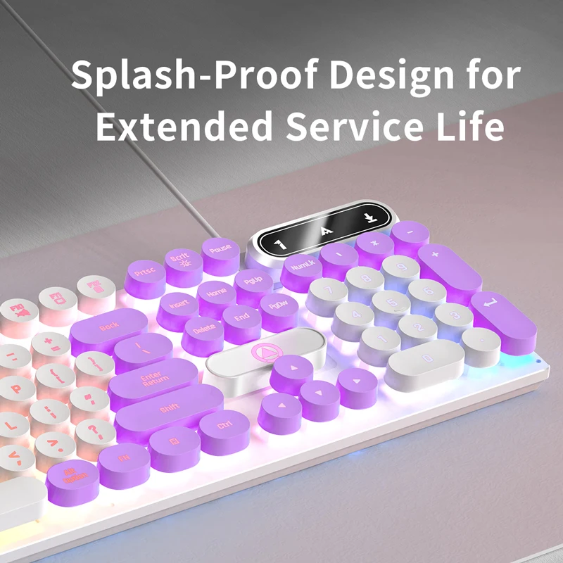 YINDIAO Keyboard Gaming Wired Laptop Desktops PC Computer Office Accessories Low Profile Gamer Keyboards With Numpad