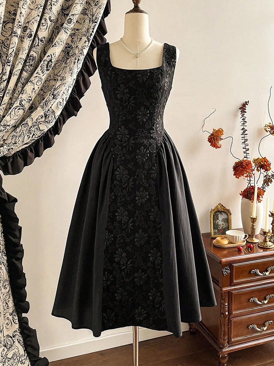 ドレス レディースドレス 女の子 誕生日おめでとう 秋 サテン装飾 ビーズ装飾 ボタン付き コラムバー ディナー 夜のお出かけ ライトラグジュアリー