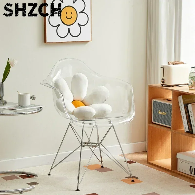 Artist's Choice Transparent Acrylic Dining Chair High-end Designer Chair Ideal for Makeup Artists Stylish Interior Furniture