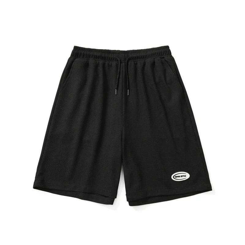 Summer Shorts Men Casual Loose Straight Shorts Male Solid Elastci Waist Shorts for Man