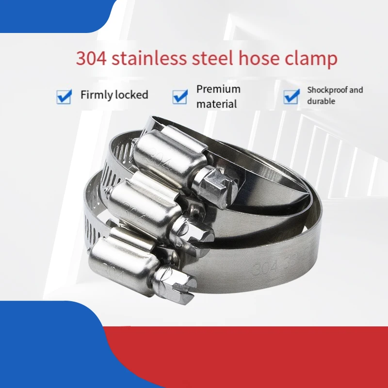 

Stainless Steel Material Adjustable Clamp, Zipper, Hose Fixing clip, 8-500mm Spring Type Throat Clamp, Strong Water pipe Fixing
