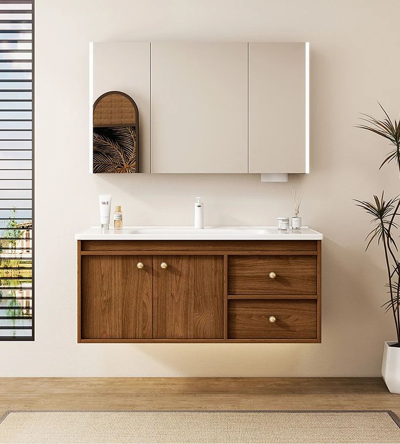 

2025 new medieval style bathroom cabinet ceramic integrated basin toilet washbasin cabinet combination washstand customization