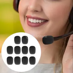 10 Pieces Anti-dirt Clip-on Headset Microphone Sponge Windscreen Wind Muff Mic Electric Musical Instrument Parts & Accessories