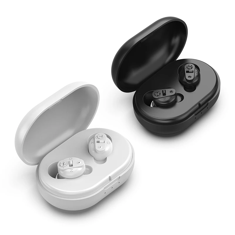 Portable Mini CIC Invisible Rechargeable  Ear Adjustable Hearing Aid For The Deaf Elderly People