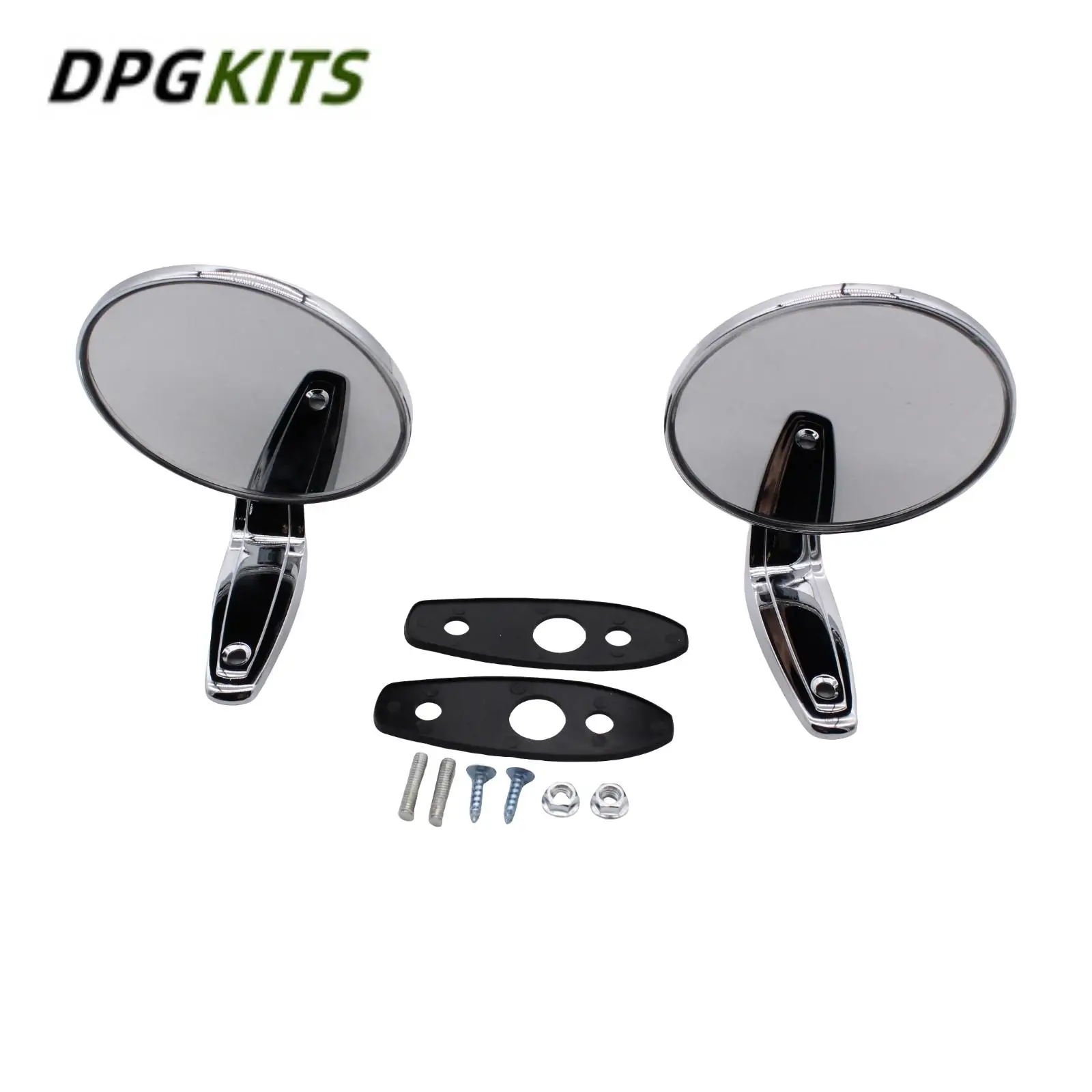 2PCS 2802834 2802710 3685955 LSOT001390 Chrome Door Mirrors Outside Exterior Rearview For 1966-1975 Dodge Plymouth Chrysler