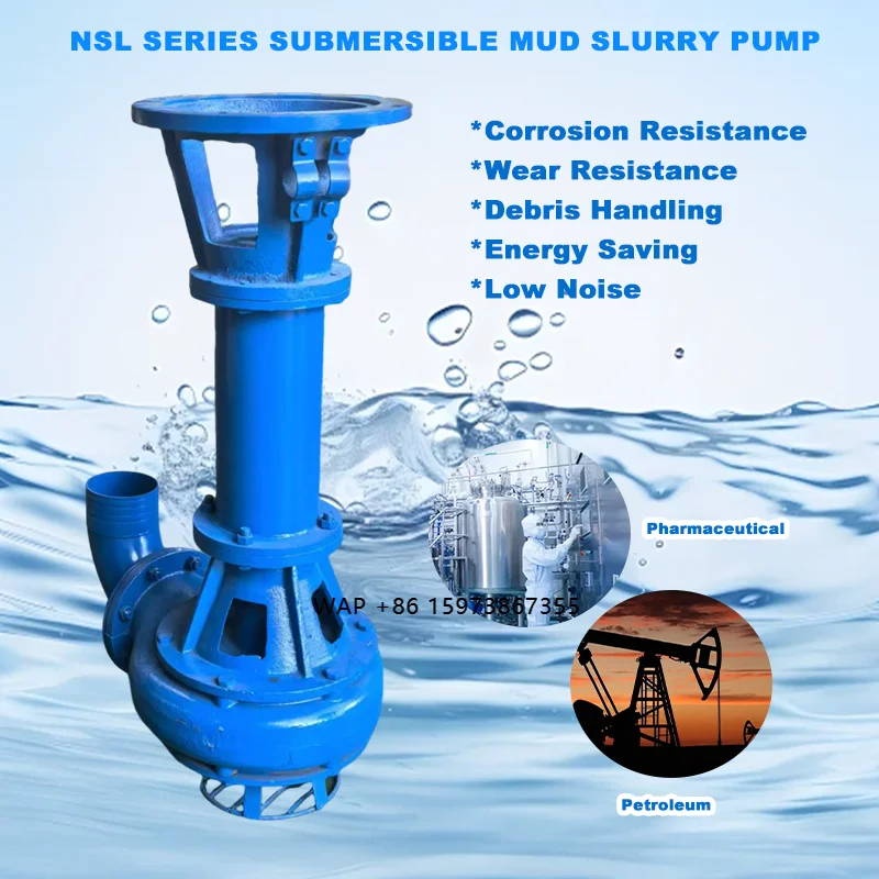 Marine Sand Suction River Pond Dredging Vertical Sediment Pump Submerged Sewage Mud