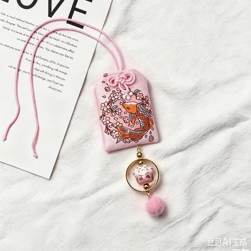 Traditional Japanese Maneki Neko Lucky Cat Keychain - Image 6