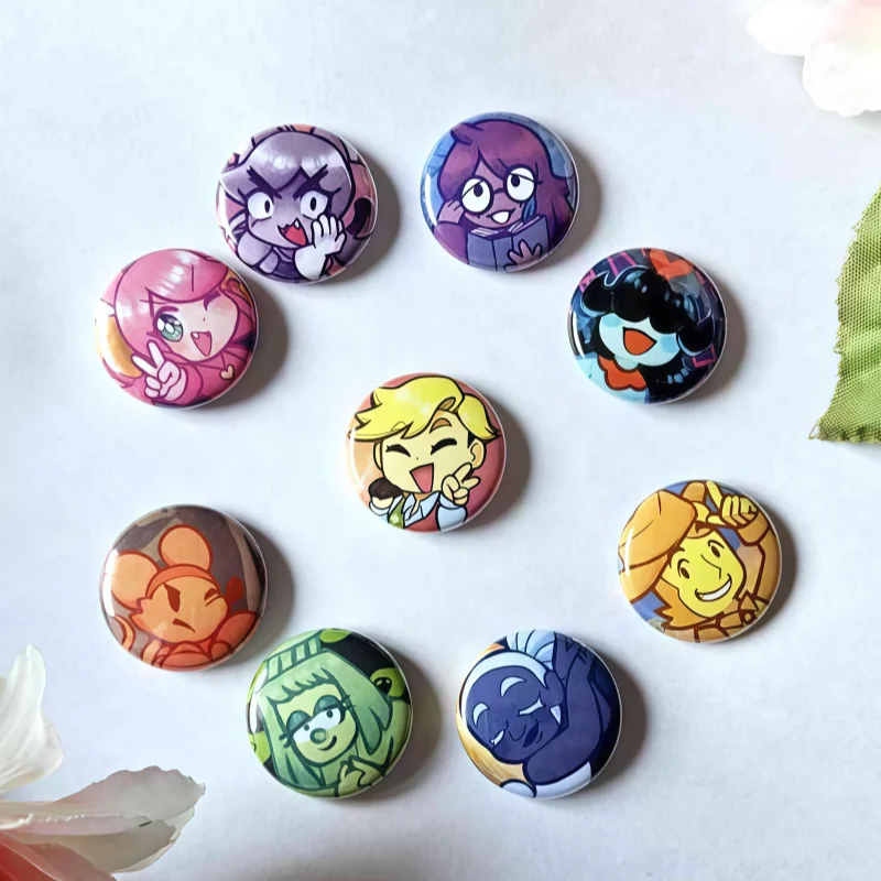 The Power OF Flowers Petite Button Badge Cute Floral‑Art Pin‑back Brooch Mini Lapel Pin Backpack Decor Aesthetic Fandom Jewelry