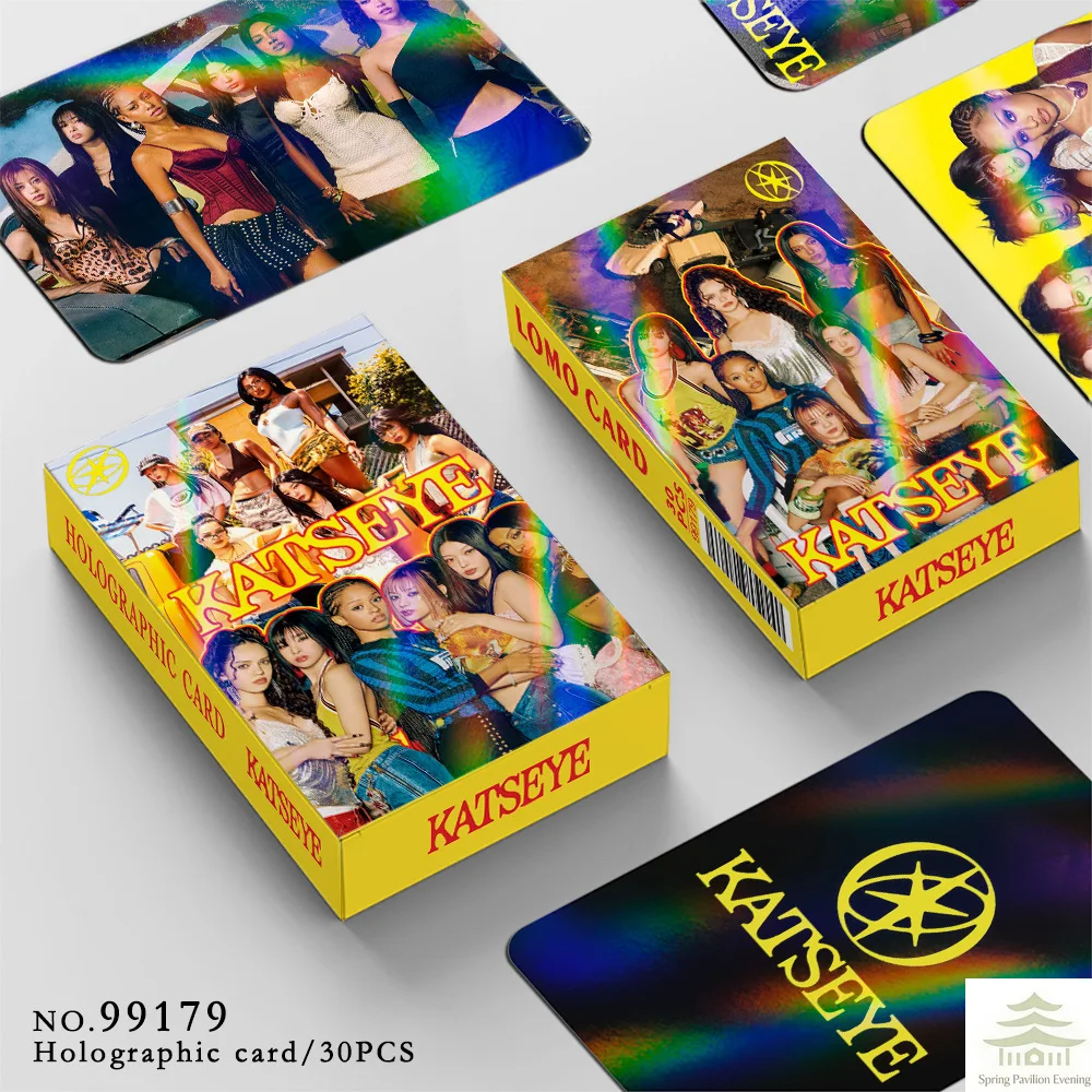 30 Piezas/Set de Fototarjetas Impresas en HD de la Nueva Serie Kpop Idol KATSEYE, MANON, SOPHIA, DANIELA, LARA, MEGAN, YOONCHAE, Tarjetas Lomo Láser, Regalos para Fans