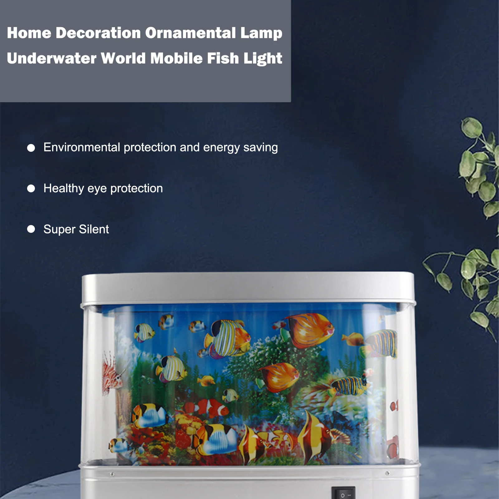 Ornamental Fish Simulation Lamp Imitation Aquarium Lamp LED Seascape Lamp Desktop Home Night Decoration Small Table Lamp Small