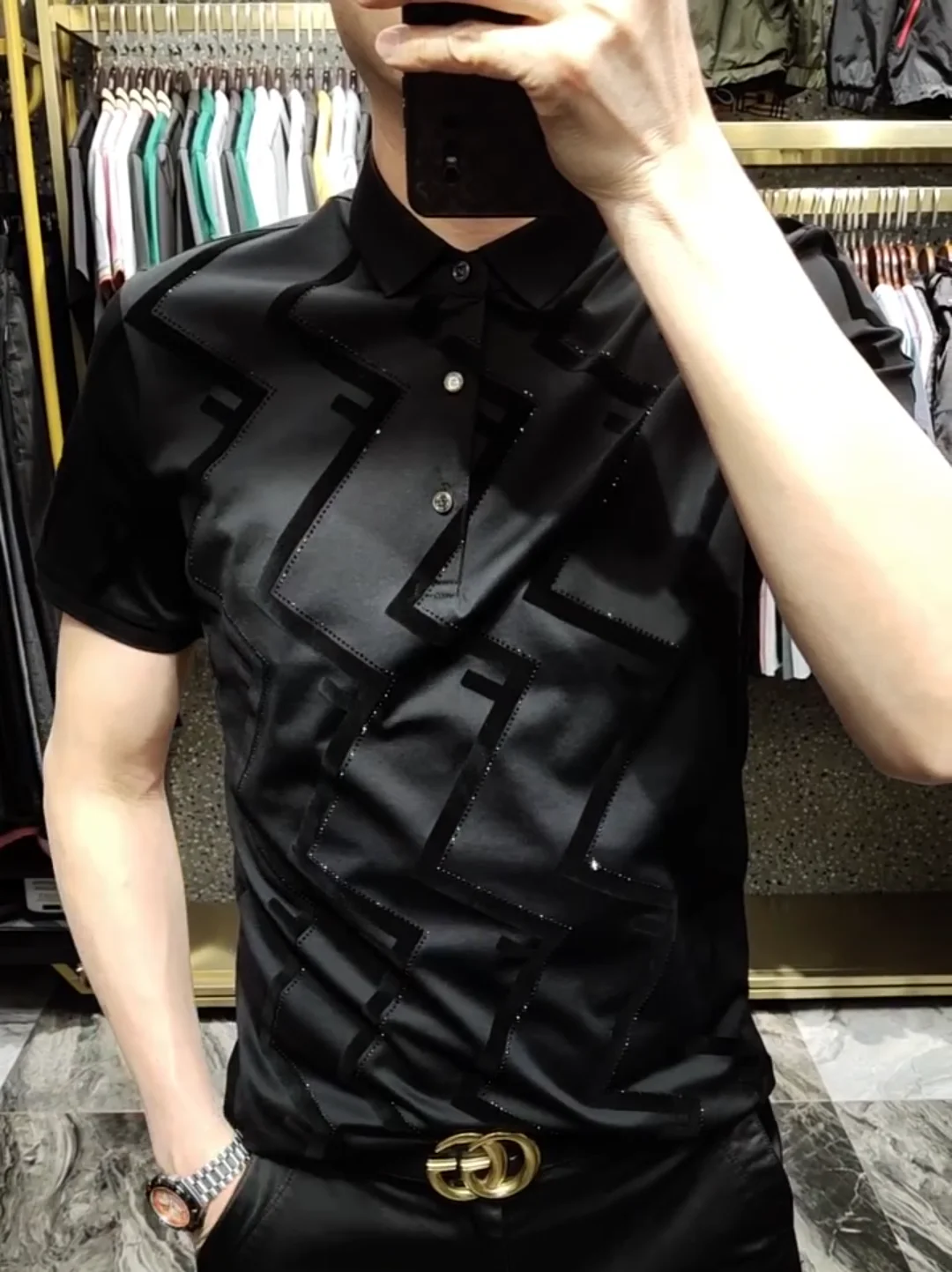 

Новая мужская рубашка Slim Fit с коротким рукавом для весны и лета: повседневная, простая, модная, удобная, универсальная, с отложным воротником