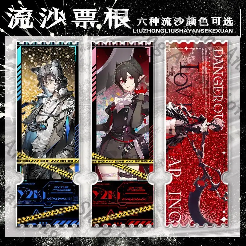 

Arknights Neville Entelechia Anime Acrylic Drift Sand Ticket Stub Quicksand Cospaly Collect Cartoon Gift Desktop Decorate