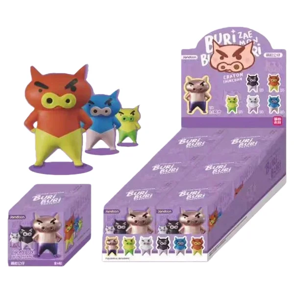 

Коллекционная фигурка Jandoon Crayon Shin-chan Buta Buta Zaemon: милый персонаж в виде зерна риса, полный набор для декора, сюрприз-бокс