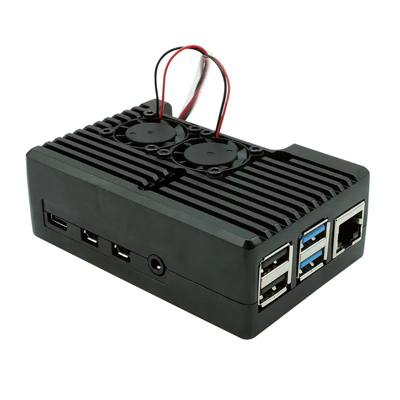 Aluminum Alloy Case for Raspberry Pi 4 Metal Shell with Cooling fan without Dual Fan Optional  for Raspberry Pi 4 Model B