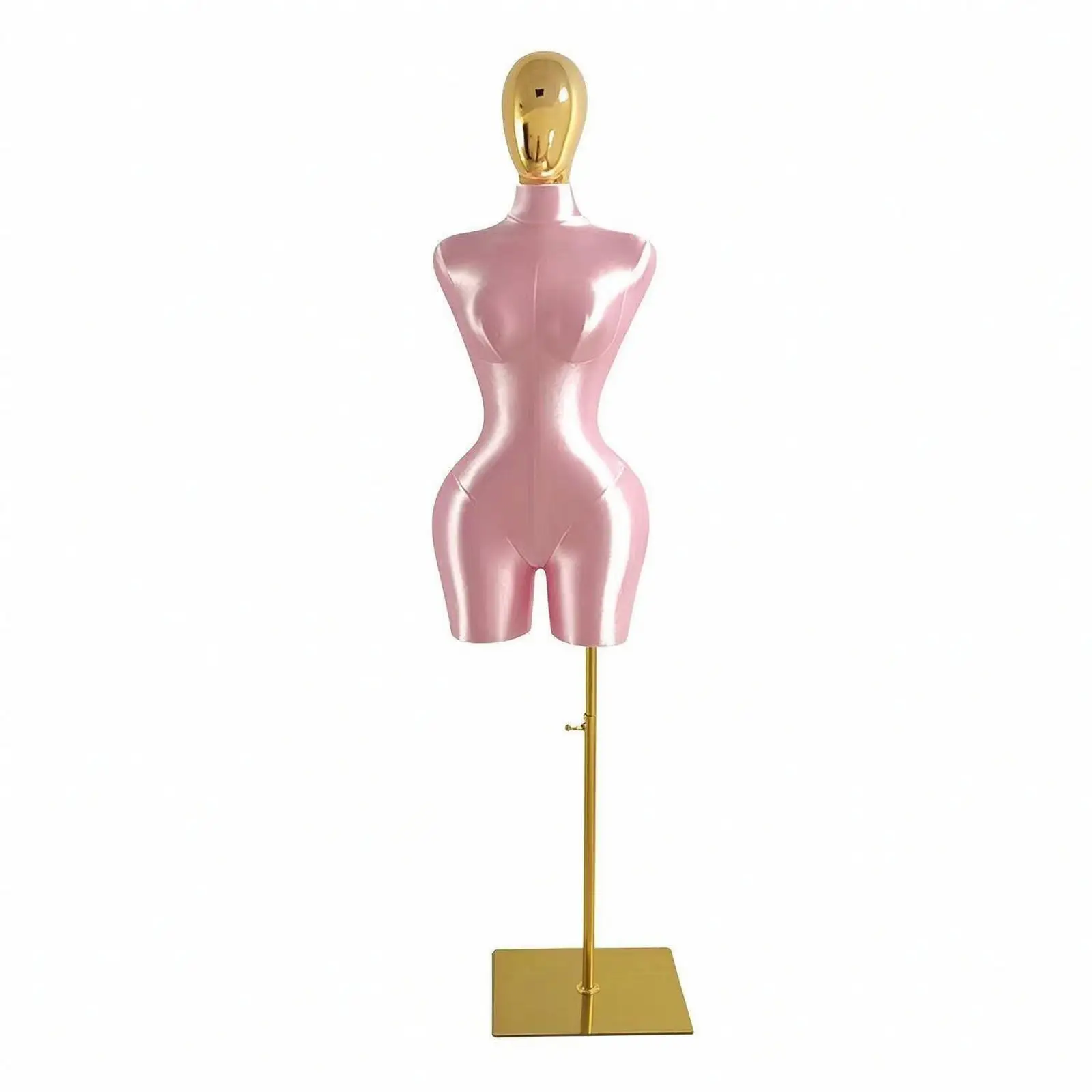 Adjustable Gold Display Mannequin Female Half Body Form for Clothing Store Window Showcase