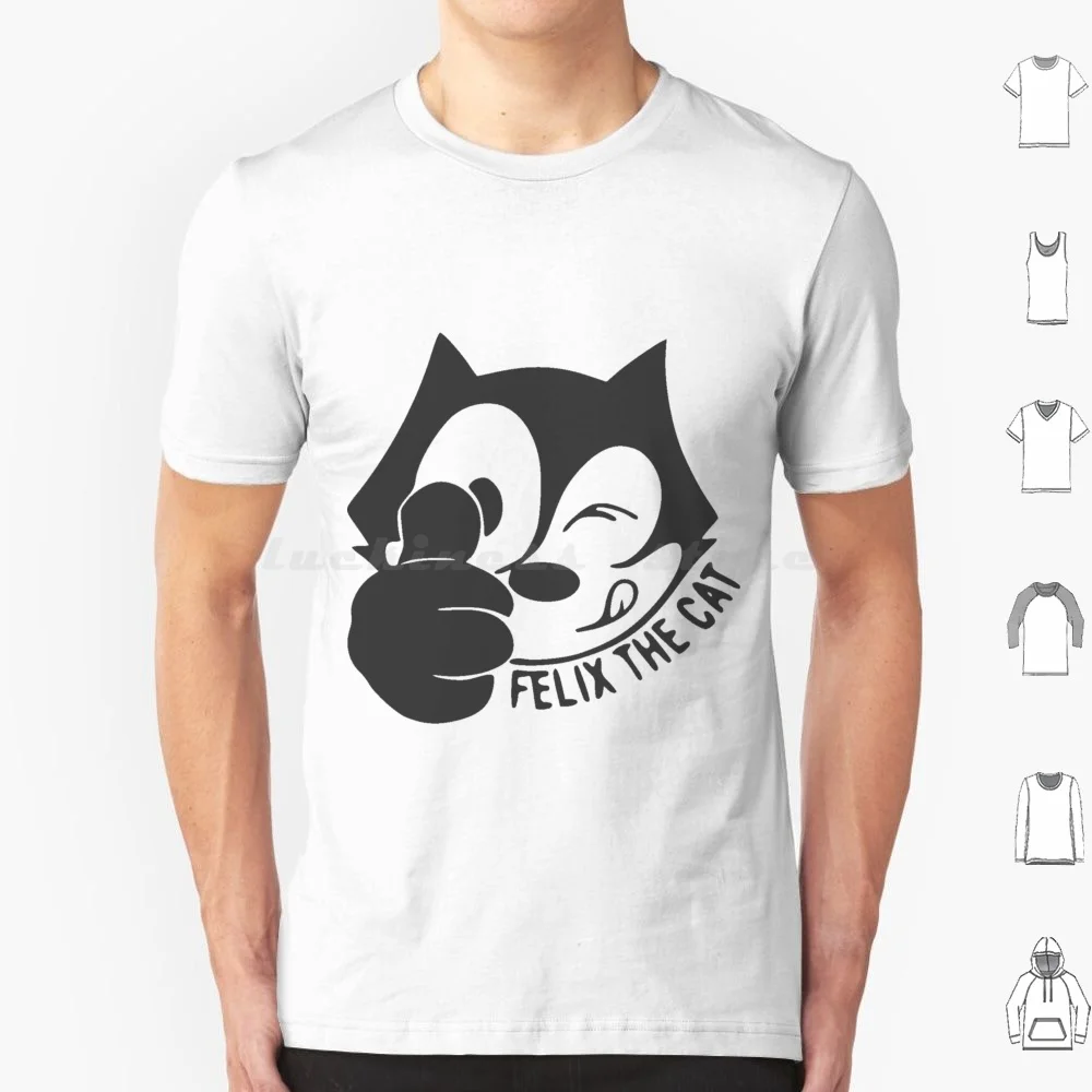 Felix #1 ( Grey ) T Shirt Big Size 100% Cotton Felix Cat Cartoon