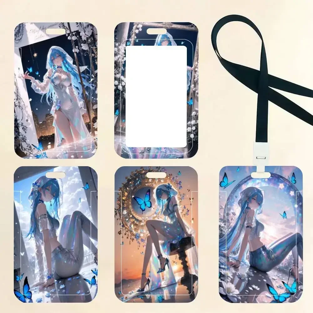 Wuthering Waves The Shorekeeper Game ID Card Holder Neck Strap Pendant Door Badge Holder Lanyards Keychain Work Credential