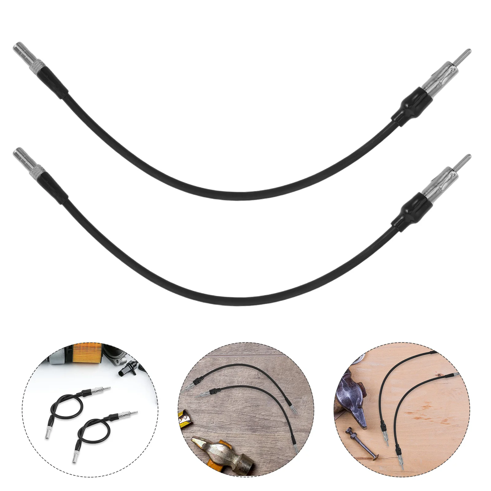 

2Pcs Car Radio Antenna Adapter Enhanced Fm Signal Conversion Easy Installation for Fm Antenna Adapter