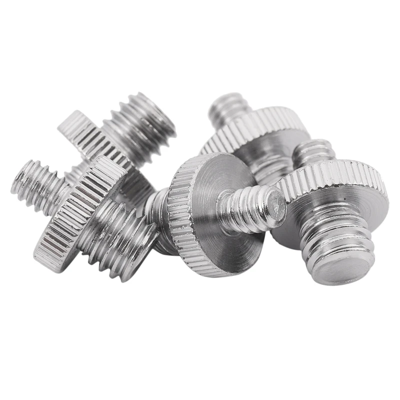 5 Pieces 1/4 inch Male to 1/4 inch Male Metal Threaded Screw Adapter Tripod Screw Converter for DSLR Camera,Tripod,Monopod,Shoul