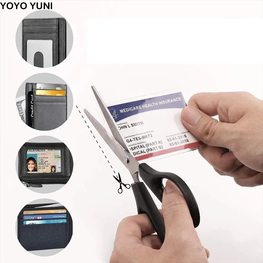 

Waterproof Social Security Card Protector Clear Cover Dustproof Credit Card Holder PVC Transparent Medicare Card Holder Student