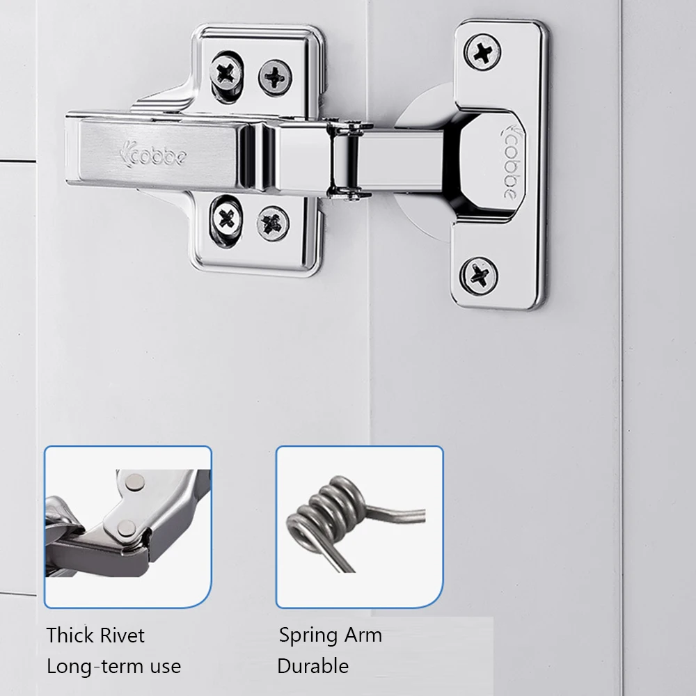 Kitchen Stainless Steel Soft Close Cupboard Door Buffer Damper Hinges Hydraulic