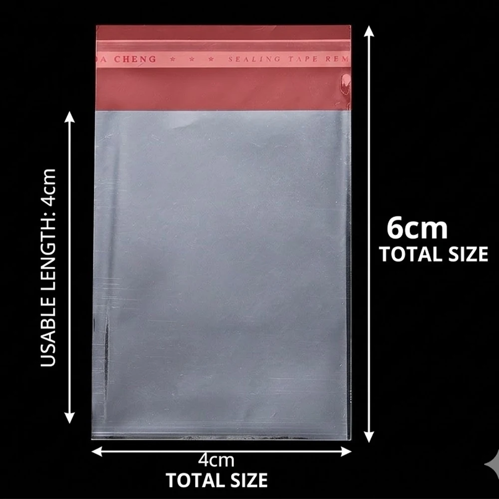 100 teile/los Transparente Selbstklebende Dichtung Taschen OPP Kunststoff Zellophan Taschen Geschenke Tasche & Beutel Schmuck Verpackung Taschen