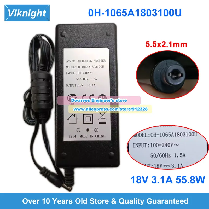 18V 3.1A 3.5A OH-1065A1803100U AC Adapter OH-1065A1803500U for INDOOR-OUTDOOR BLUETOOTH SPEAKER DS8550/37 AS851/10 DS9010 DS8550