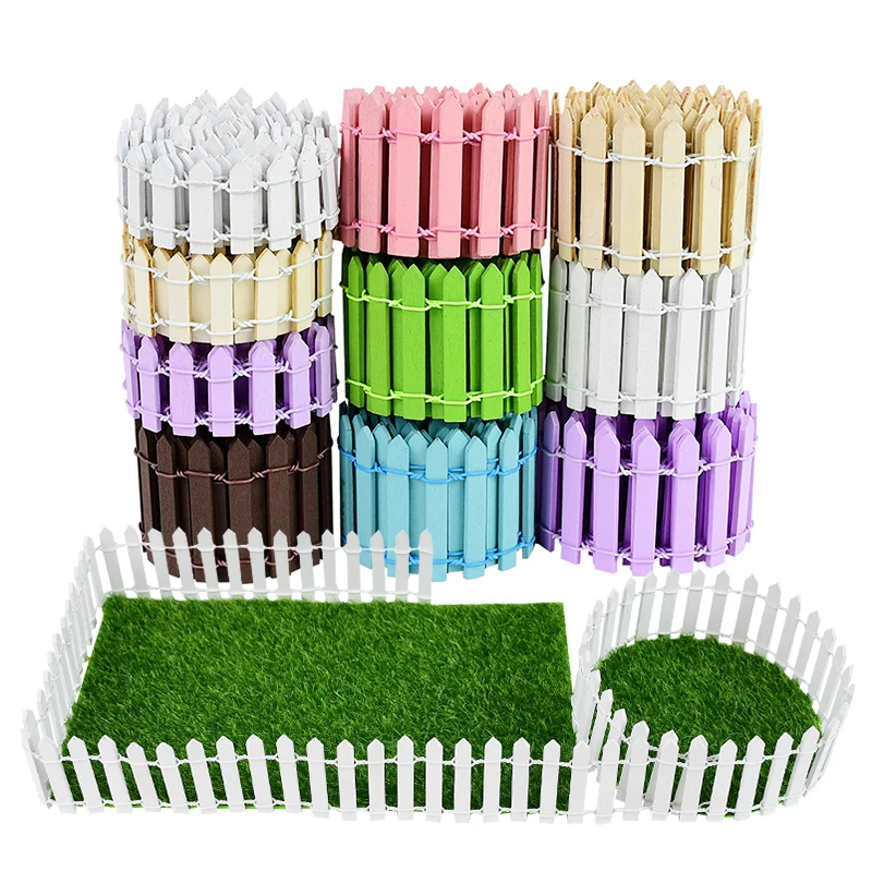 DIY Mini World Small Wooden Decorations Fence Gate Micro Landscape Plants Ornaments Miniature Garden Decoration