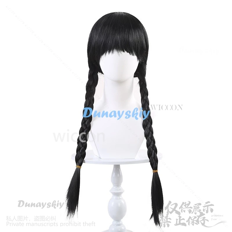 Disfraz de Cosplay de la película Anime Wednes Addams para niñas, vestido gótico negro Lolita, vestido de graduación, trajes para niñas, fiesta de Carnaval de Halloween para niños