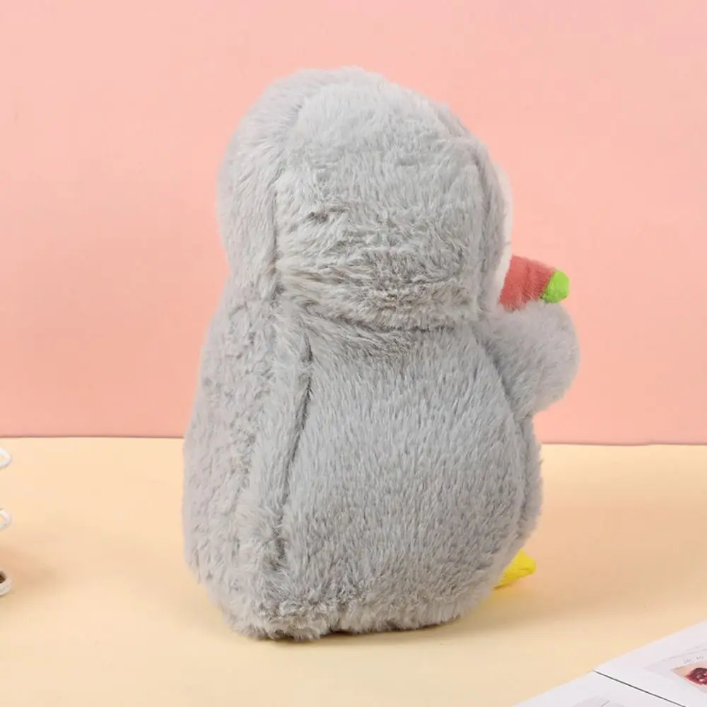 Pillow Heart Penguin Breathing Simulation Music Lights Penguin Soothes 25cm Stuffed Animal Baby Breath