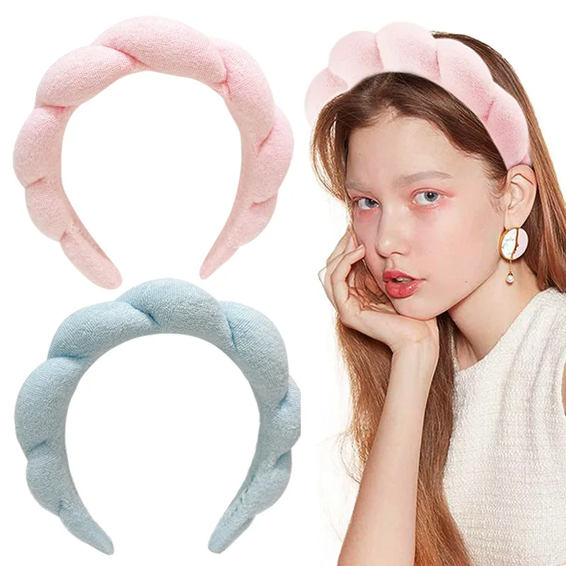 Canary Velvet Spa Headband Sponge Hair Hoop High Cranial Top Fashion Temperament Face Wash Makeup Head Hoop Hair Accessories