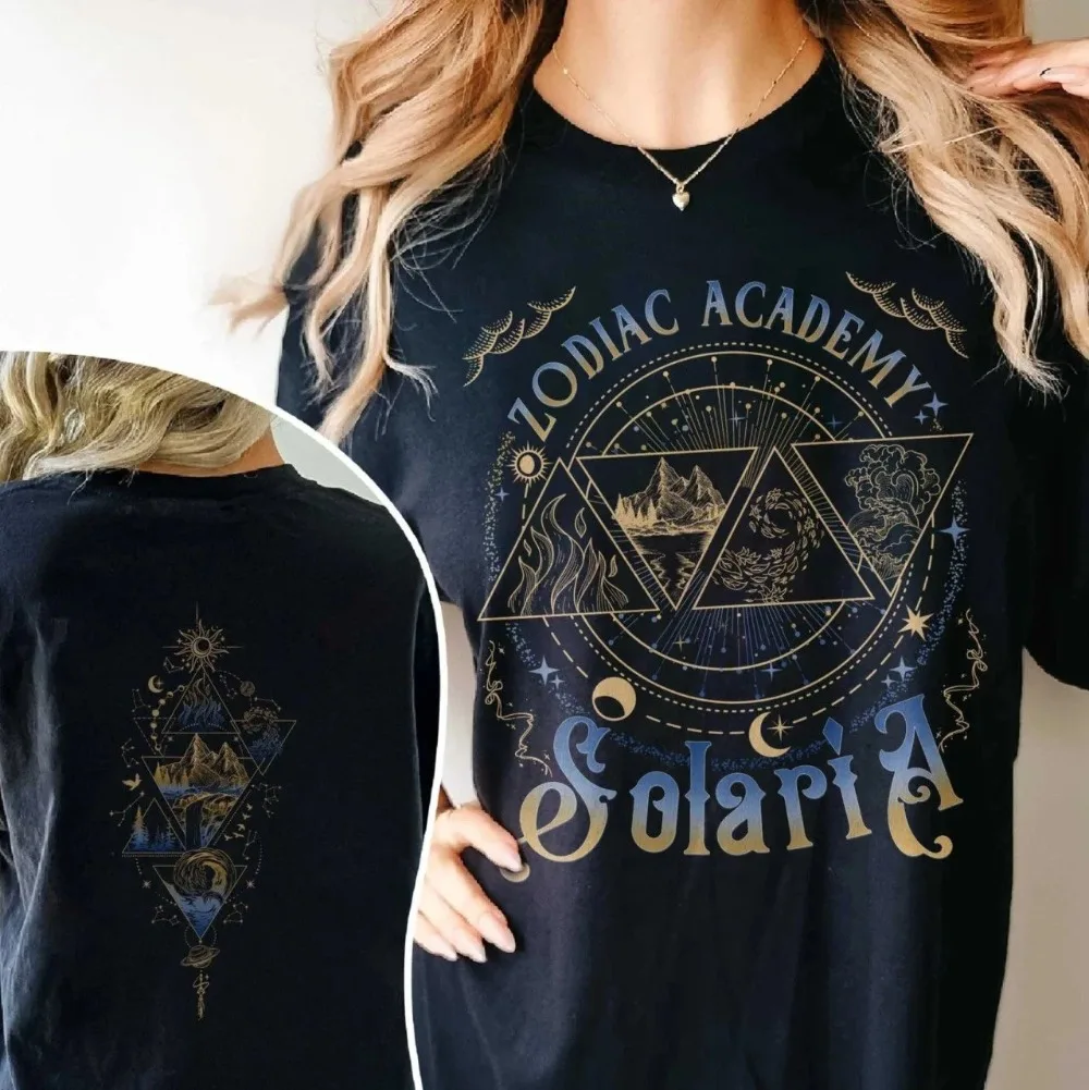 Zodiac Academy Graphic Tee Astrology and Magic Novel Shirt for Fantasy Fans Ideal Gift for Zodiac and Book T-shirt Tee