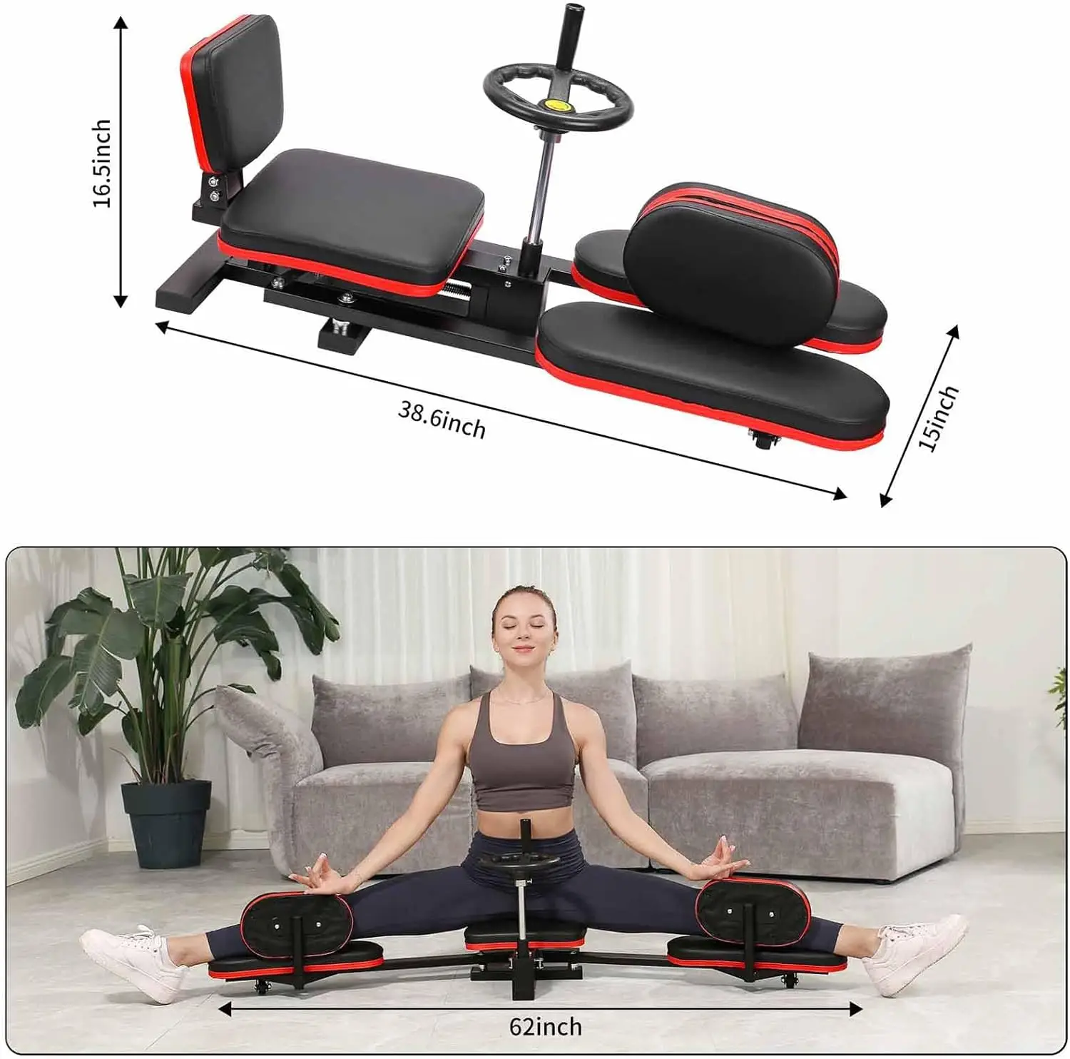 Home Gym Training Equipment Leg Stretcher Machine Adjustable Leg Stretch Split Machine Pro Leg Stretcher