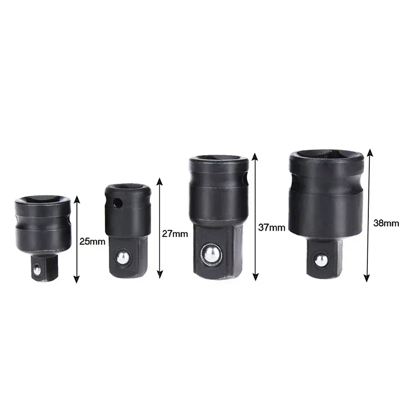 4pcs 1/4 3/8 1/2 Drive Socket Adapter Converter Reducer Drive Air Impact Socket Wrench Adapter Repair Hand Tool Ratchet Wrench