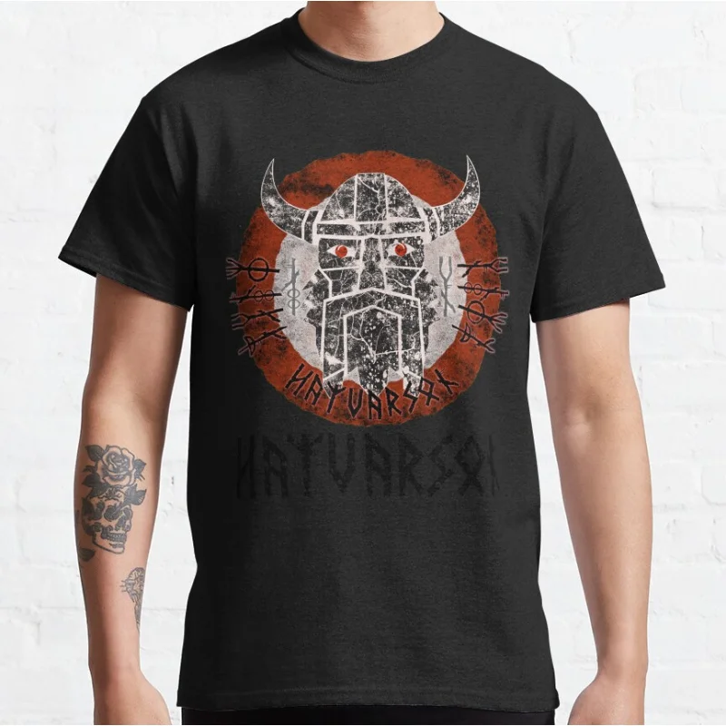 HAYVARSON The Viking Northman Vikings Thor Odin Nordic Runes Celtic Knots Valhalla Norse Mythology Graphic T Shirts large size