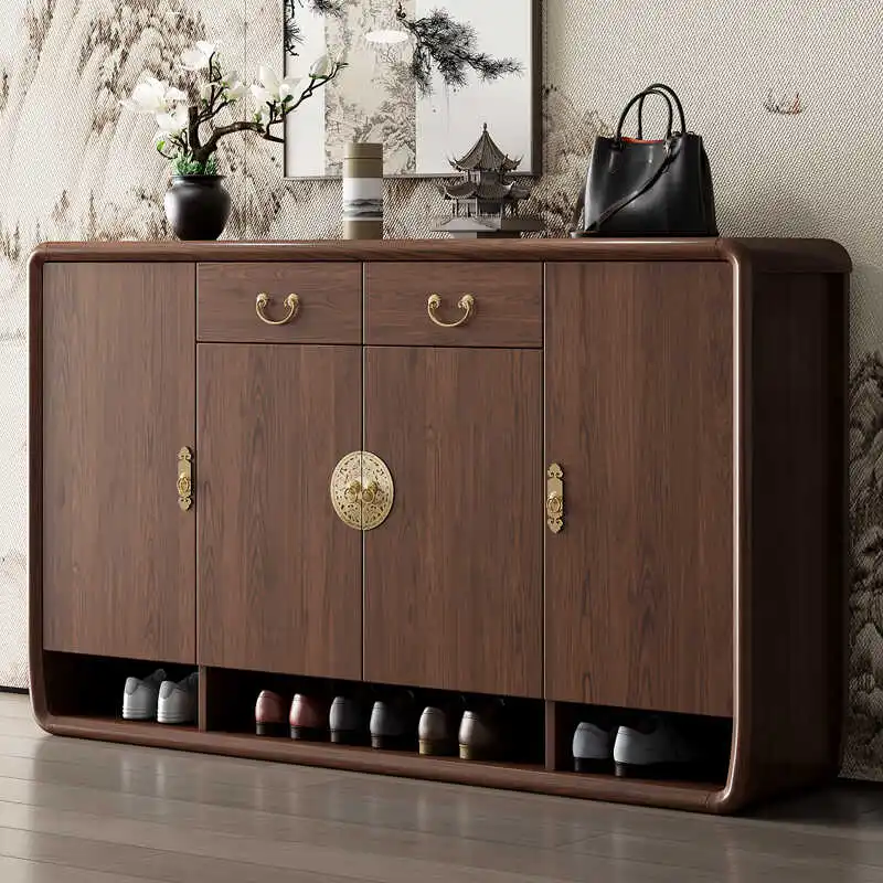 

Wooden Modern Shoe Shelf Living Room Organizer Mobile Storage Slippers Shoe Cabinet Vertical Box Archivadores Hotel Furniture