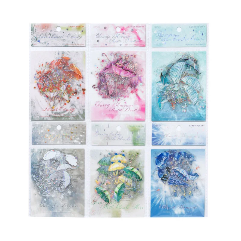 20 - sheet Dreamy Umbrella - themed Stickers for Hand - account DIY Decoration