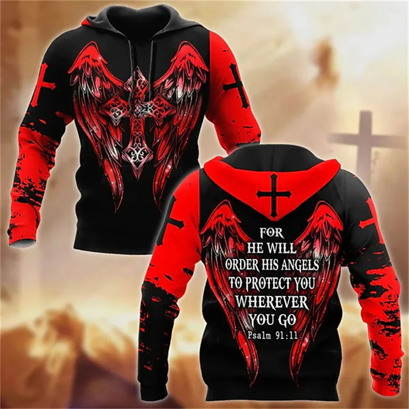 3D Print Knight Templar Armor Hoodies For Men Guard Cavalier Pattern Pullovers Casual Hooded Long Sleeves Loose Tops Sweatshirts